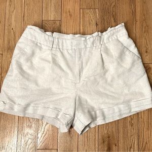 Linen Blend Sparkly Shorts